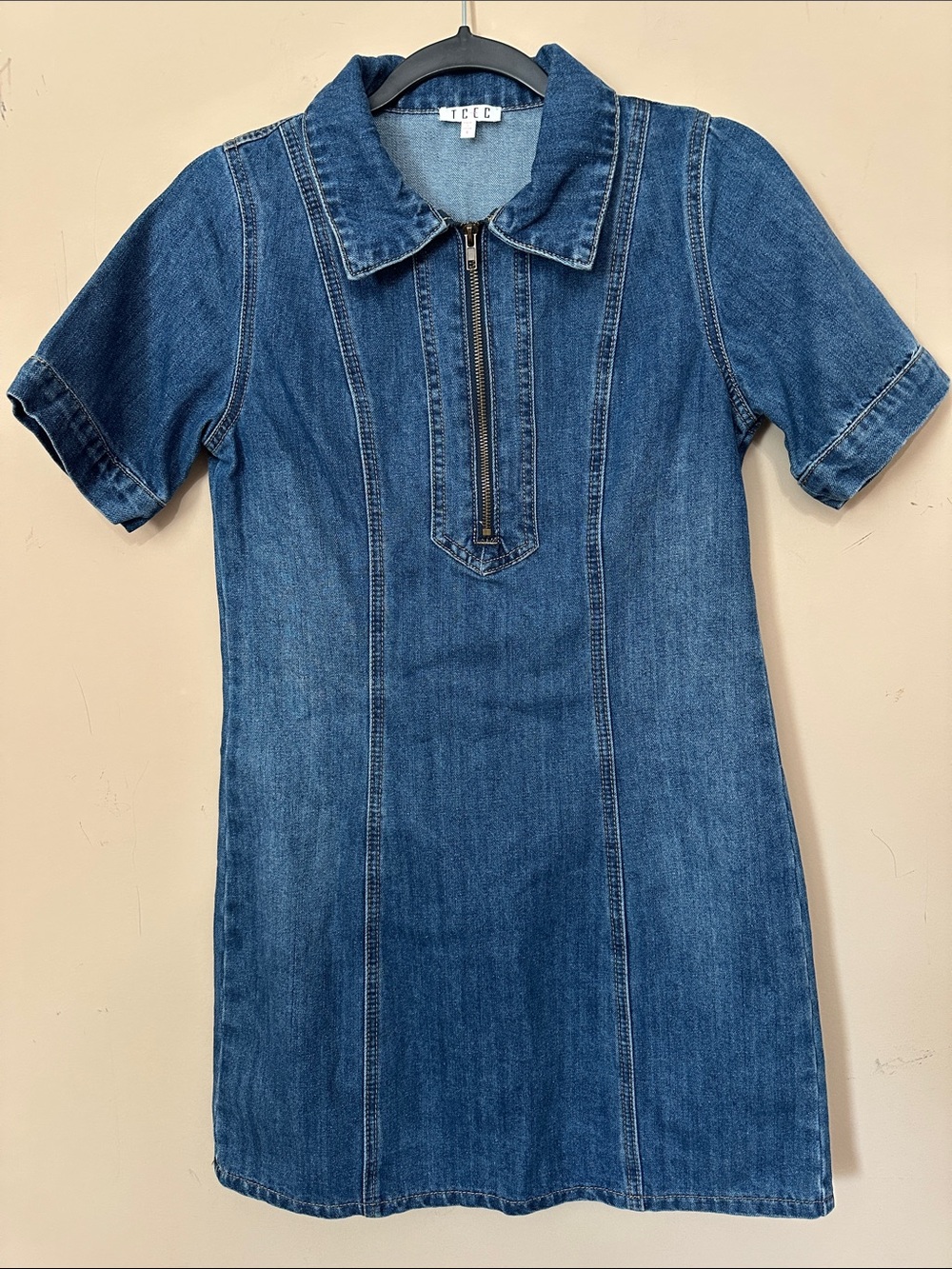 TCEC Light Blue Denim Shift Top